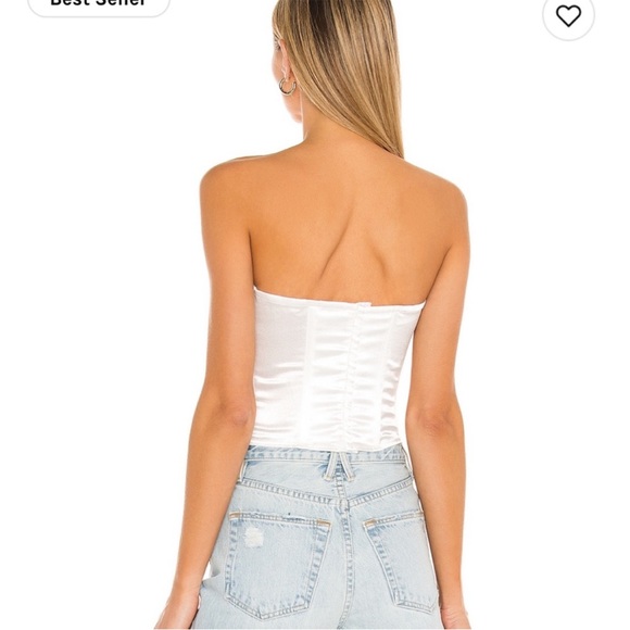 Elegant White Strapless Top - Picture 4 of 10